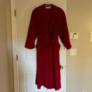 Red vintage Dior coat